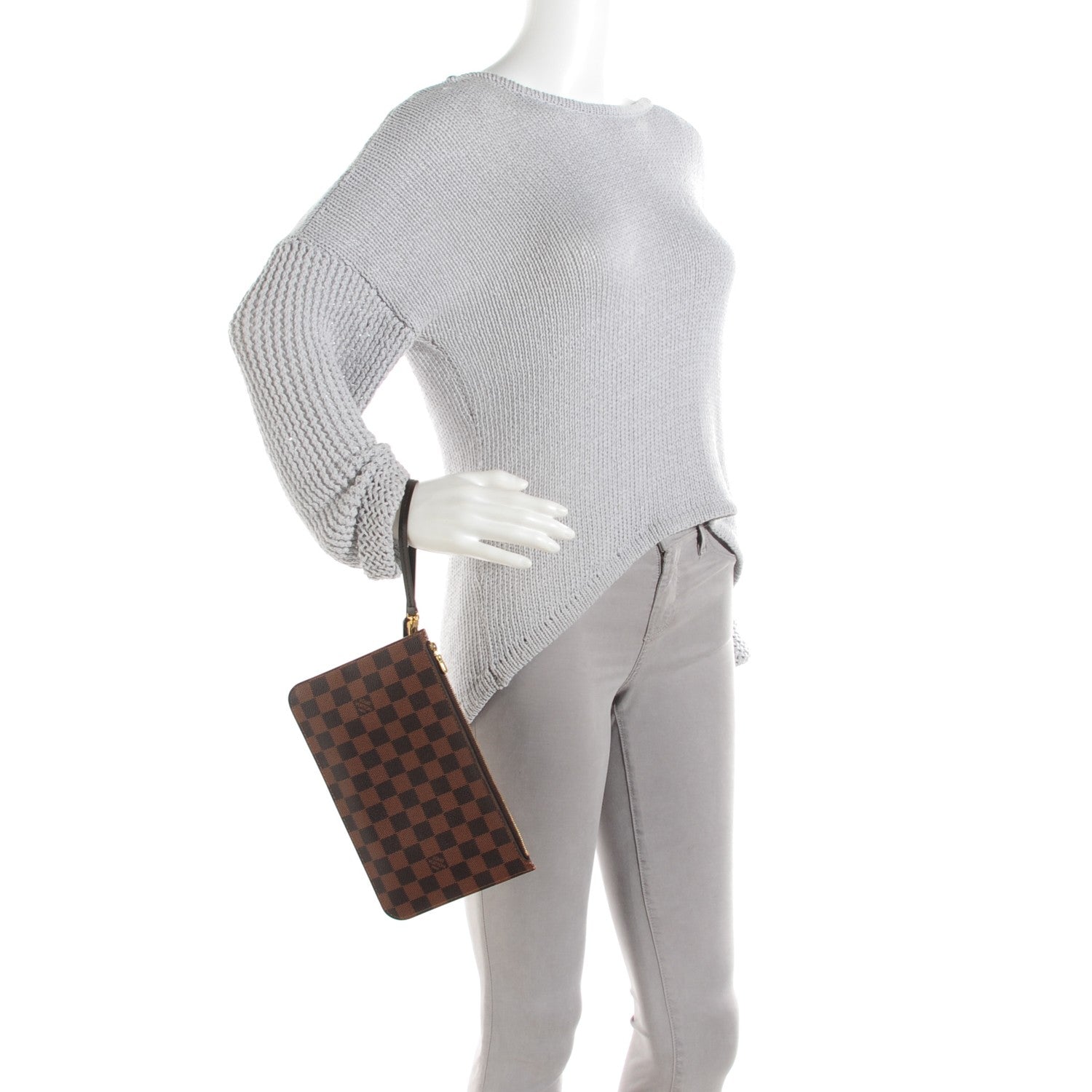 Louis Vuitton Damier Ebene Neverfull MM GM Pochette 2 of 9