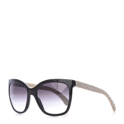 Chanel Quilted CC Sunglasses 5288-Q Black Tan 1 of 8