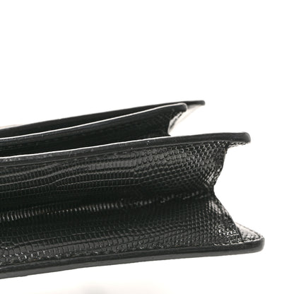 Balenciaga Patent Calfskin Lizard Embossed XS Sharp Top Handle Bag Black 13 of 14
