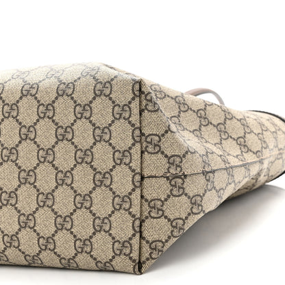 Gucci GG Supreme Monogram Textured Calfskin Web Medium Ophidia Shopping Tote Beige Ebony New Acero 9 of 9