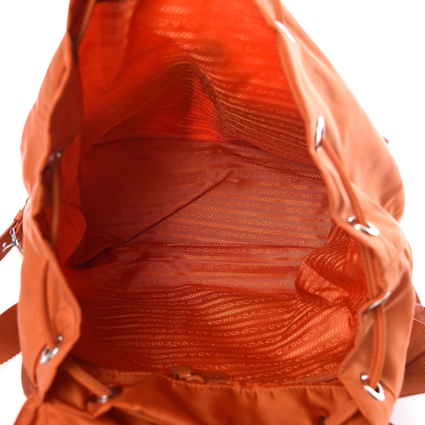 Tessuto Nylon Saffiano Vela Backpack Papaya