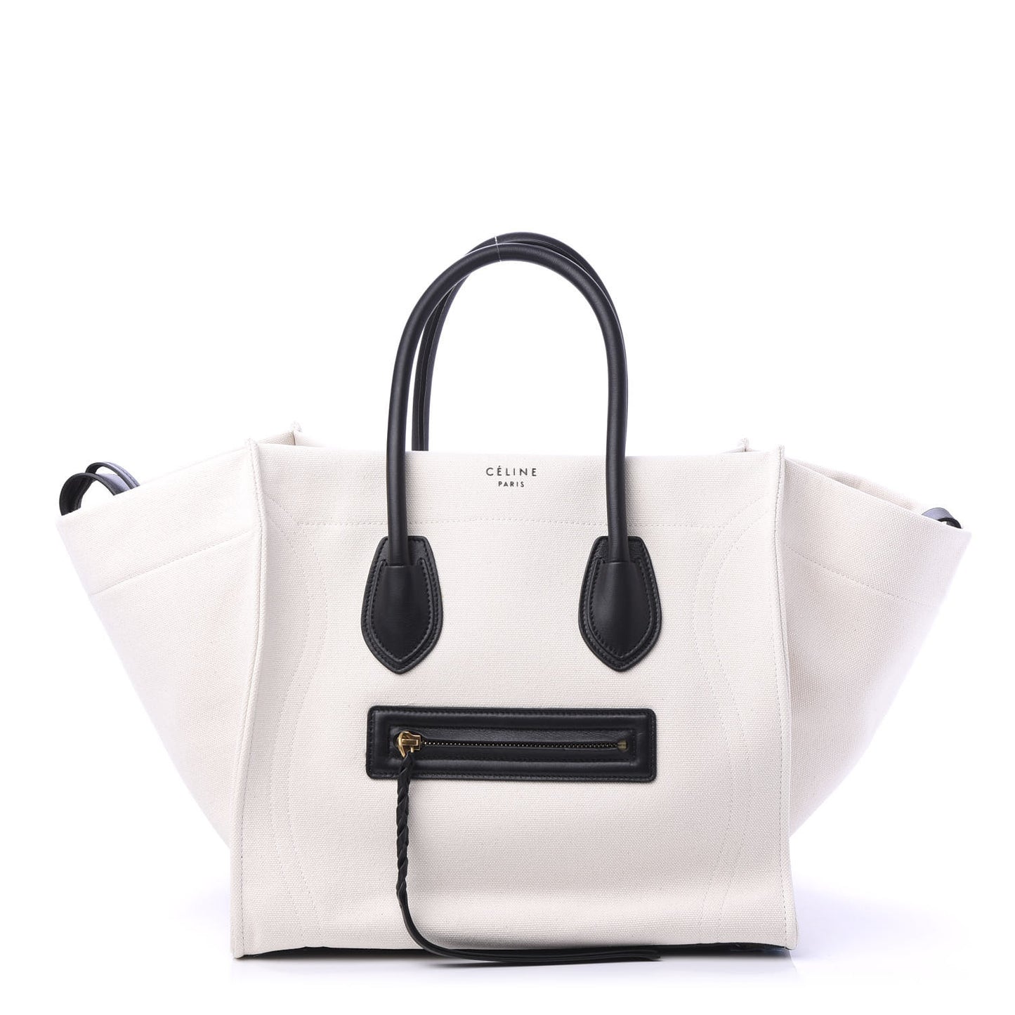 Washed Canvas Medium Phantom Luggage White