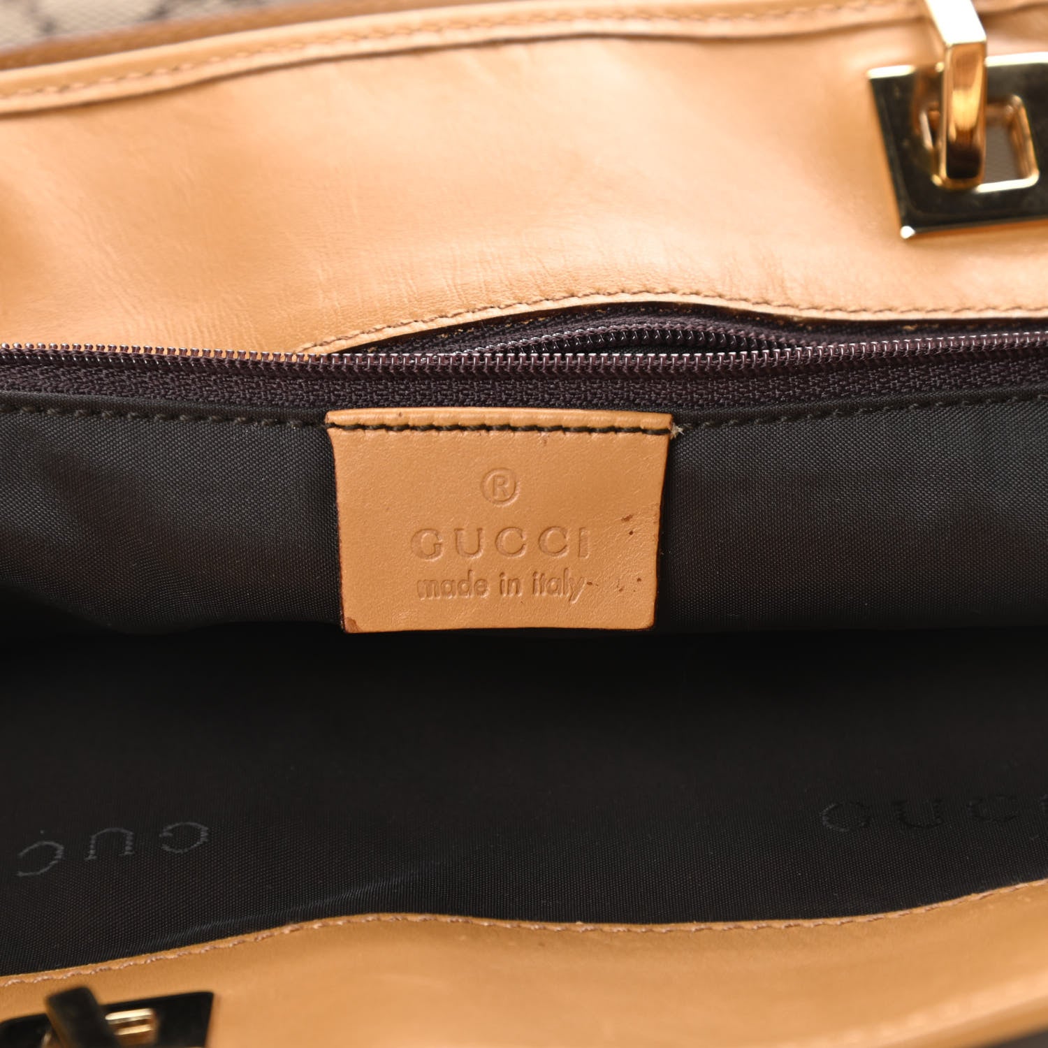 Gucci Monogram Large Bucket Tote Brown 6 of 11