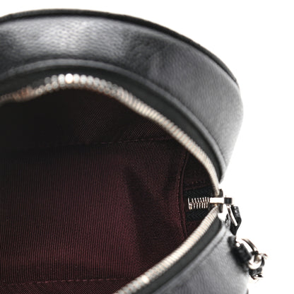 Chanel Caviar Quilted Round Clutch With Chain Black 4 of 5