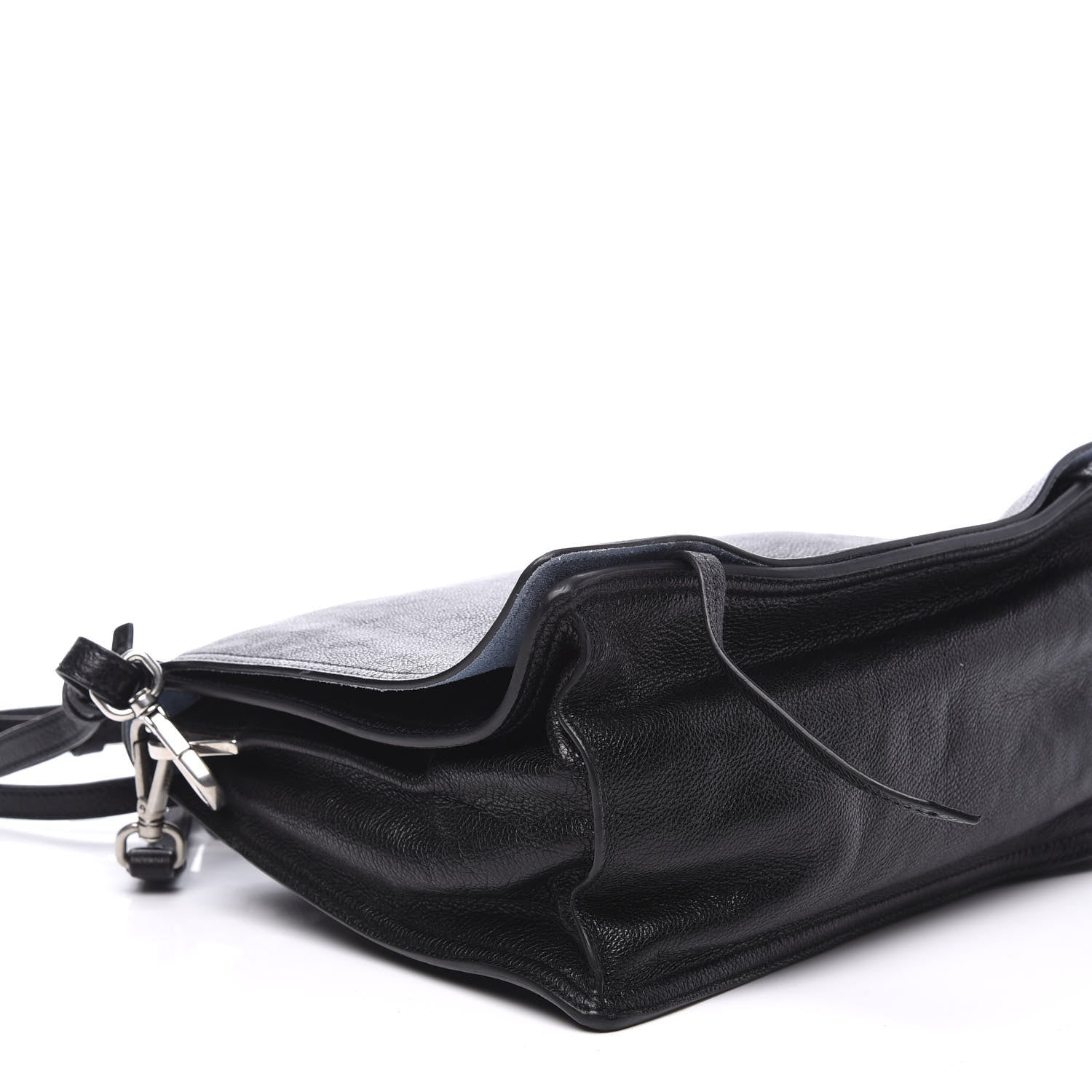 Prada Glace Calf Etiquette Flap Black Astrale 6 of 9