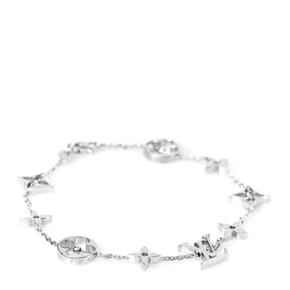 Louis Vuitton 18K White Gold Monogram Bracelet 1 of 5