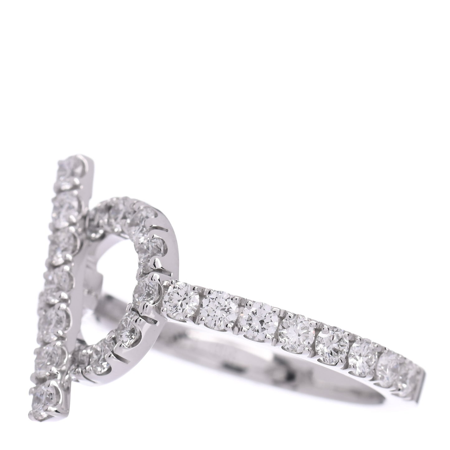 18K White Gold Diamond Finesse Ring 50 5.25