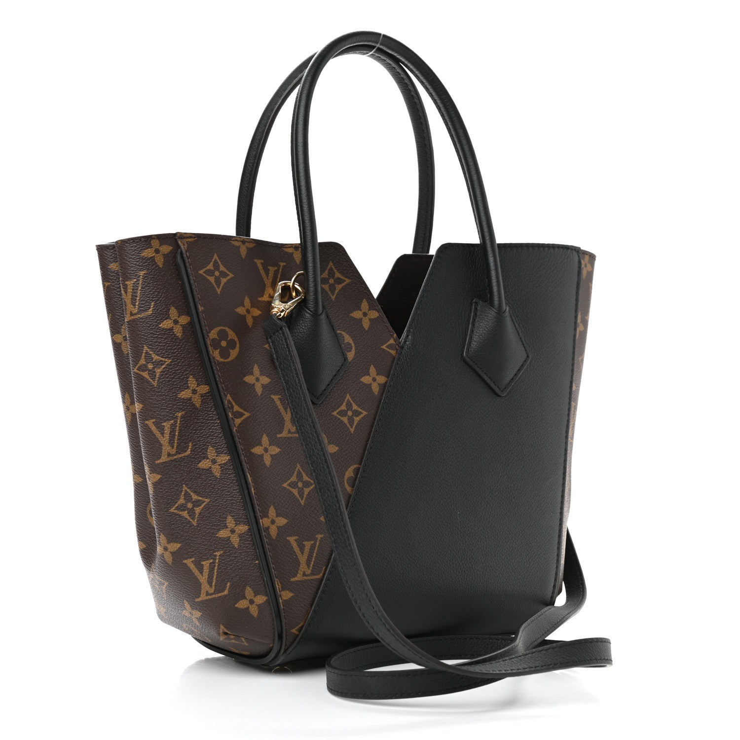 Louis Vuitton Calfskin Monogram Kimono Tote PM Black 3 of 10