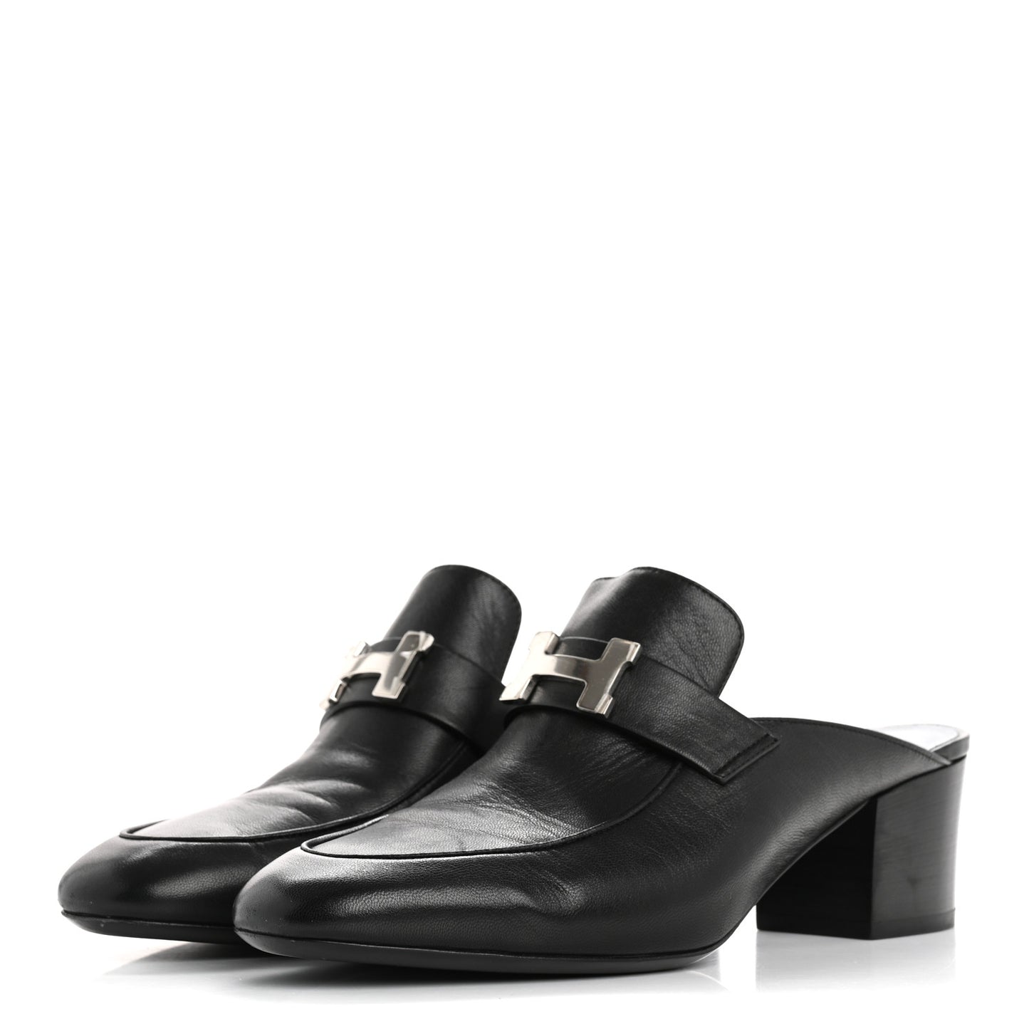Goatskin Paradis Mules 40 Black