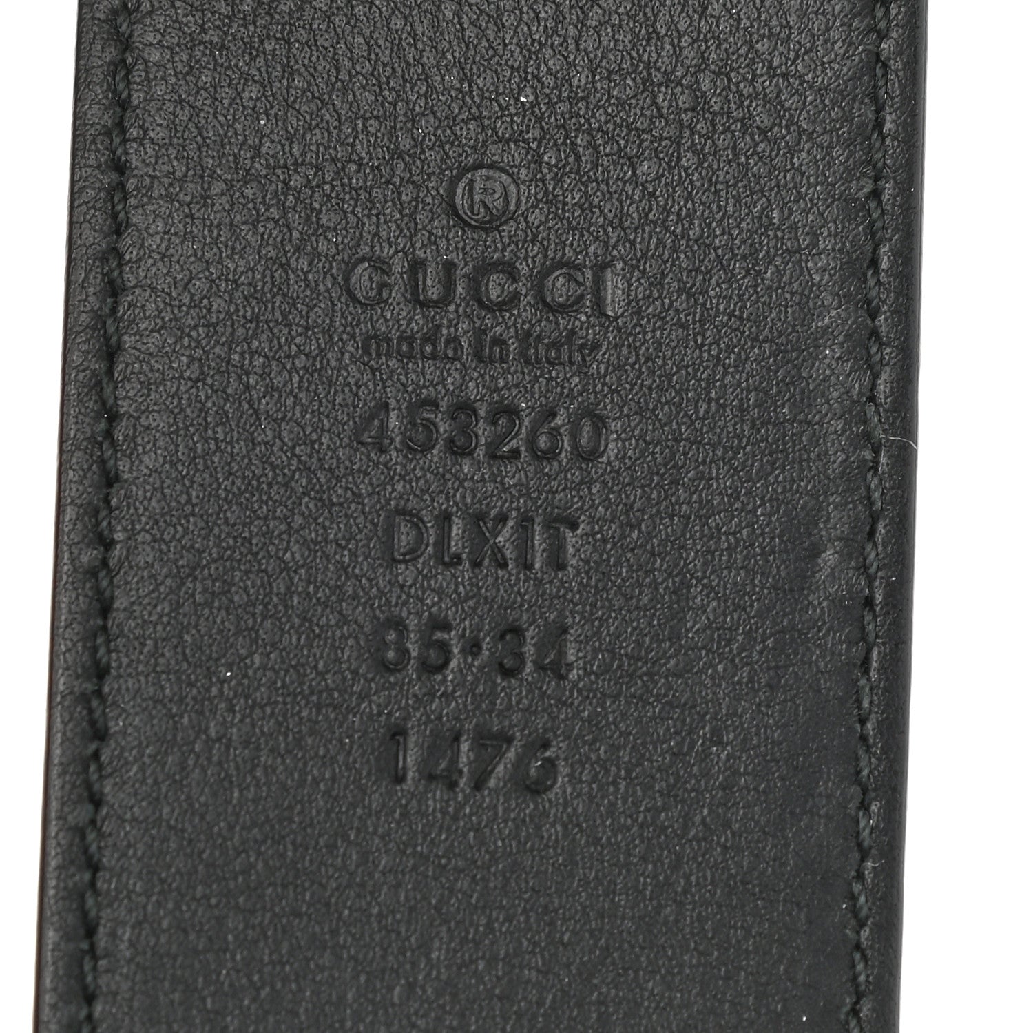 Gucci Moon Calfskin Pearl Double G 40mm Belt 85 34 Black Cream 3 of 3