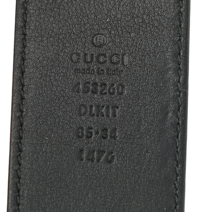 Gucci Moon Calfskin Pearl Double G 40mm Belt 85 34 Black Cream 3 of 3
