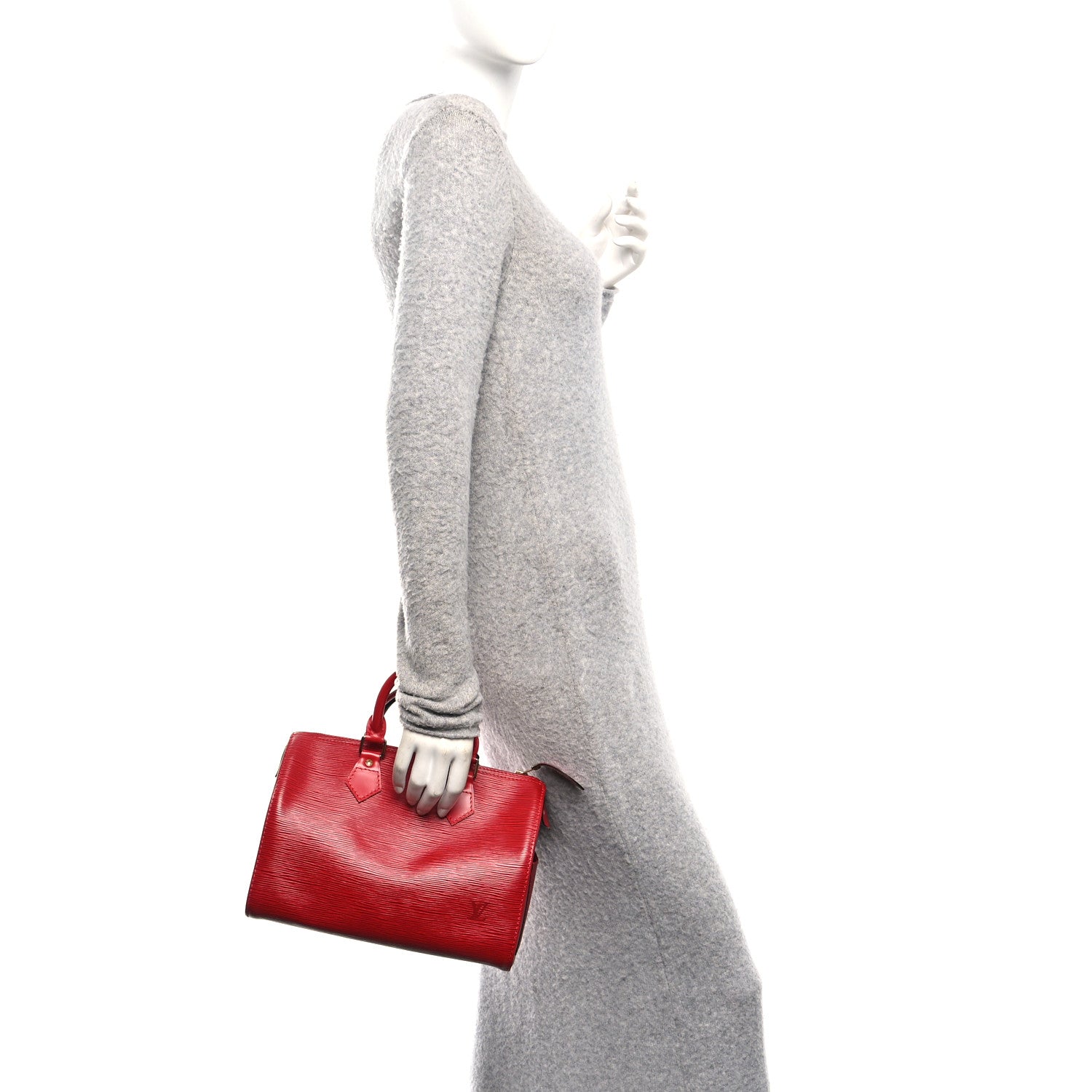 Louis Vuitton Epi Speedy 25 Castillan Red 2 of 11