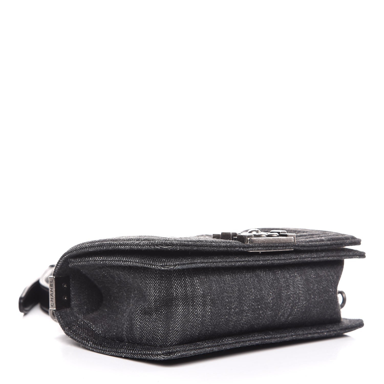 Chanel Denim Quilted Small Boy Flap Black 4 of 7