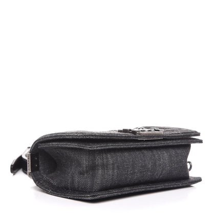 Chanel Denim Quilted Small Boy Flap Black 4 of 7