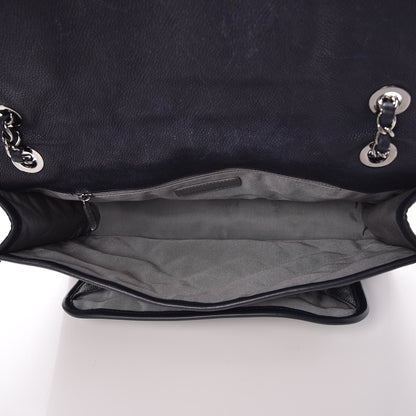 Chanel Caviar Quilted Large French Riviera Flap Navy Blue 6 of 9