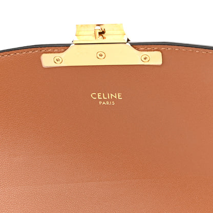 Celine Textile Natural Calfskin Teen Triomphe White Tan 6 of 9