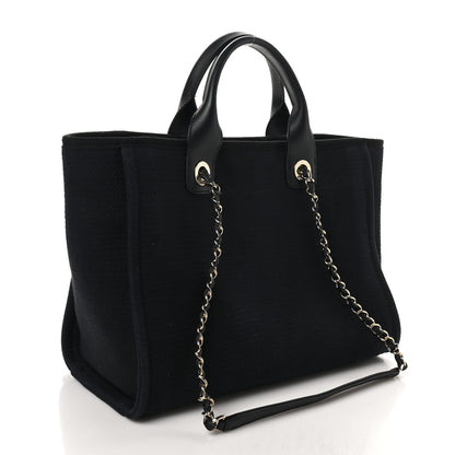 Chanel Mixed Fibers Medium Deauville Tote Black 4 of 11