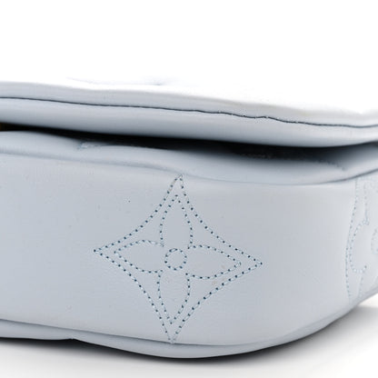Louis Vuitton Calfskin Bubblegram Wallet On Strap Ice Blue 9 of 11