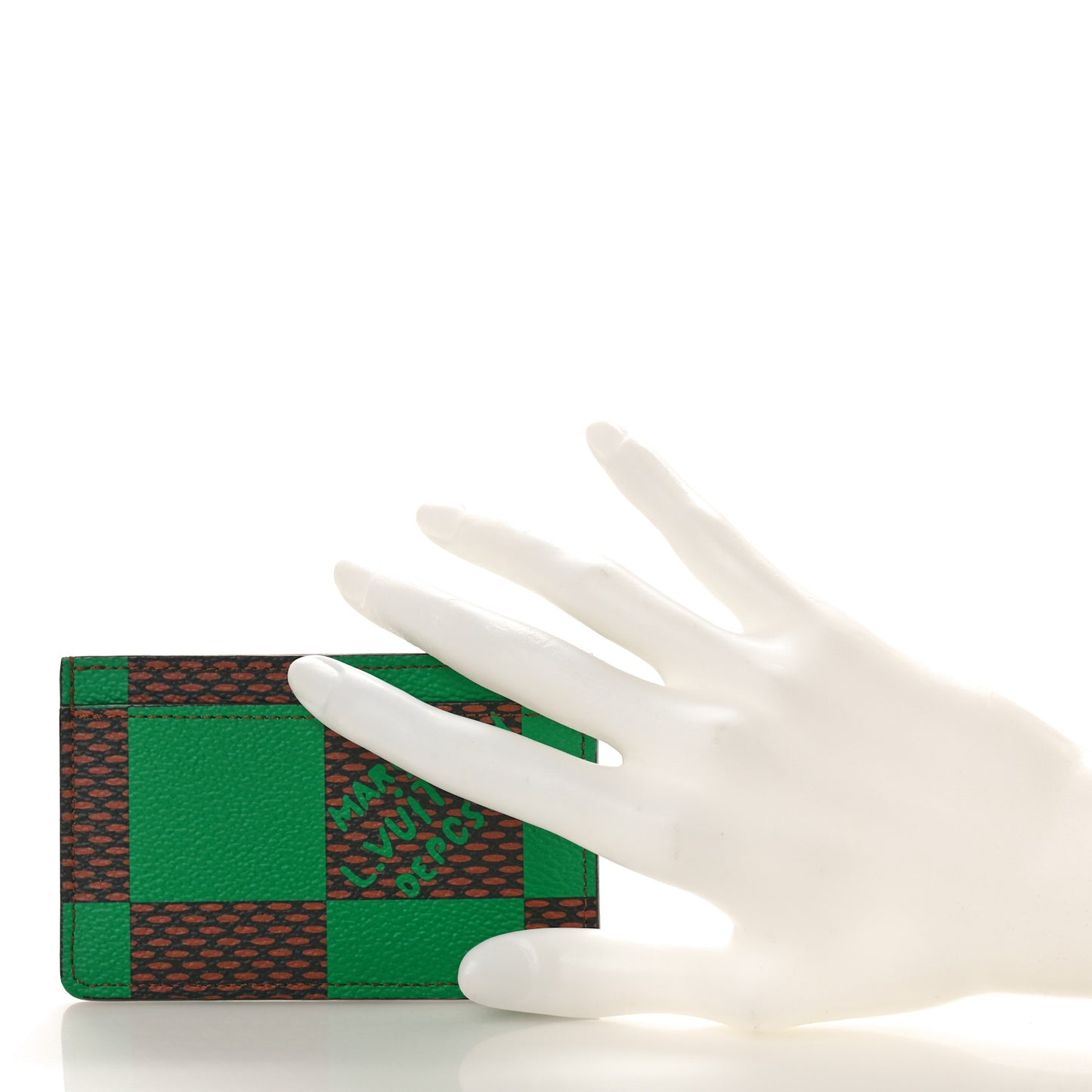 Damier Pop Porte Cartes Simple Green