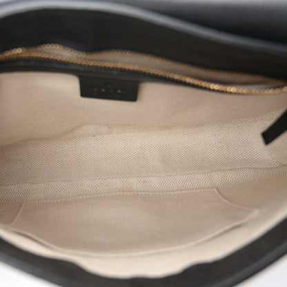 Gucci Pebbled Calfskin Medium Soho Flap Crossbody Black 5 of 10