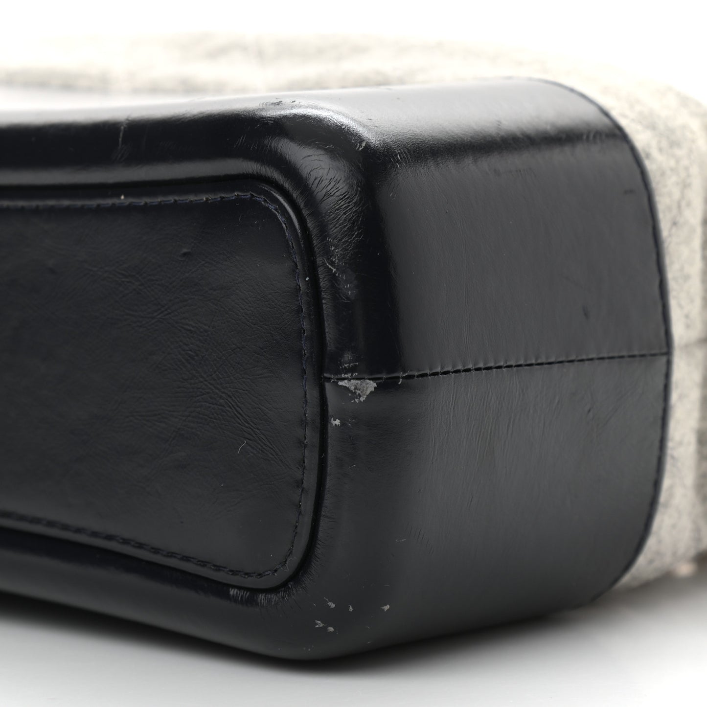 Wool Calfskin Quilted Medium Gabrielle Hobo Navy