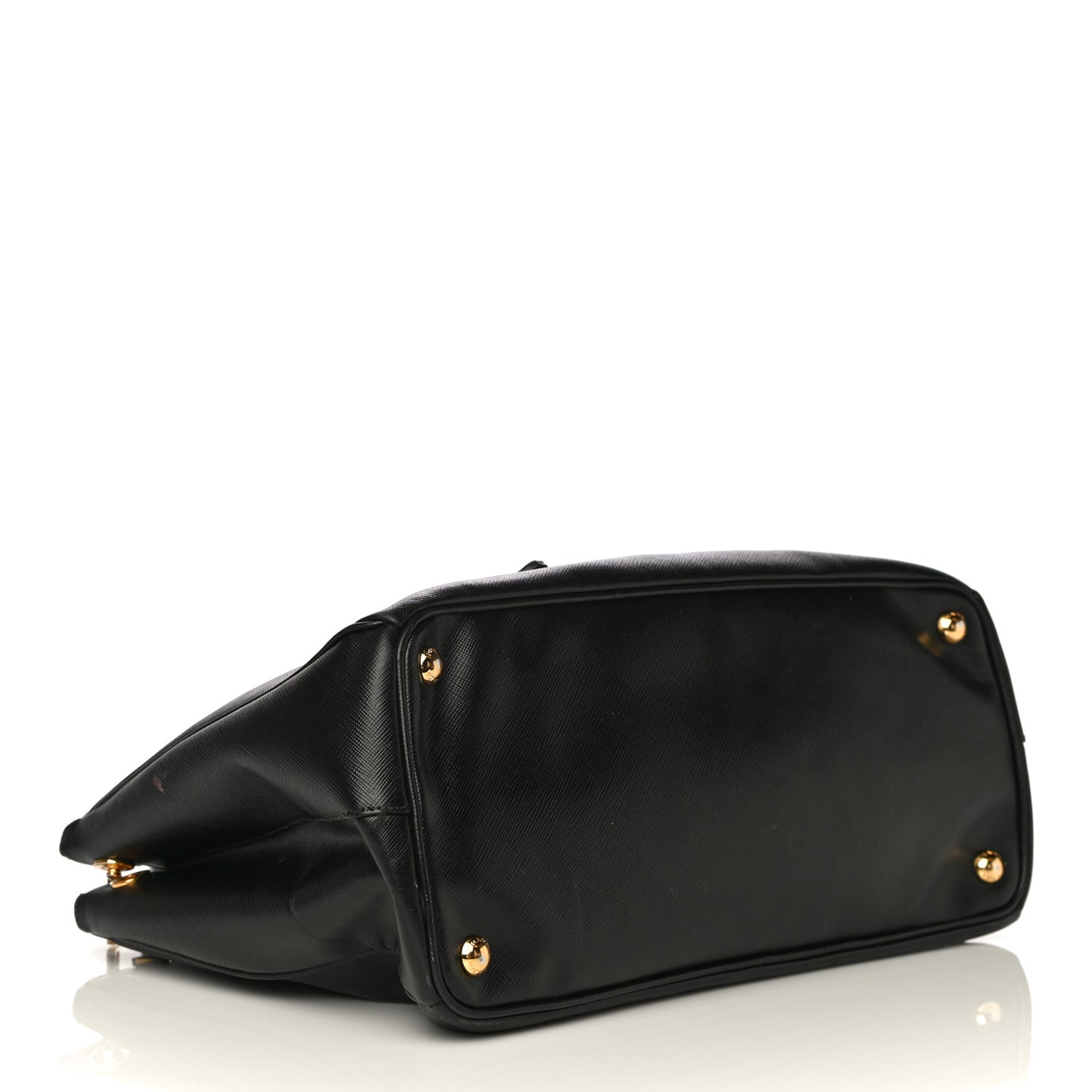 Saffiano Large Galleria Double Zip Tote Black