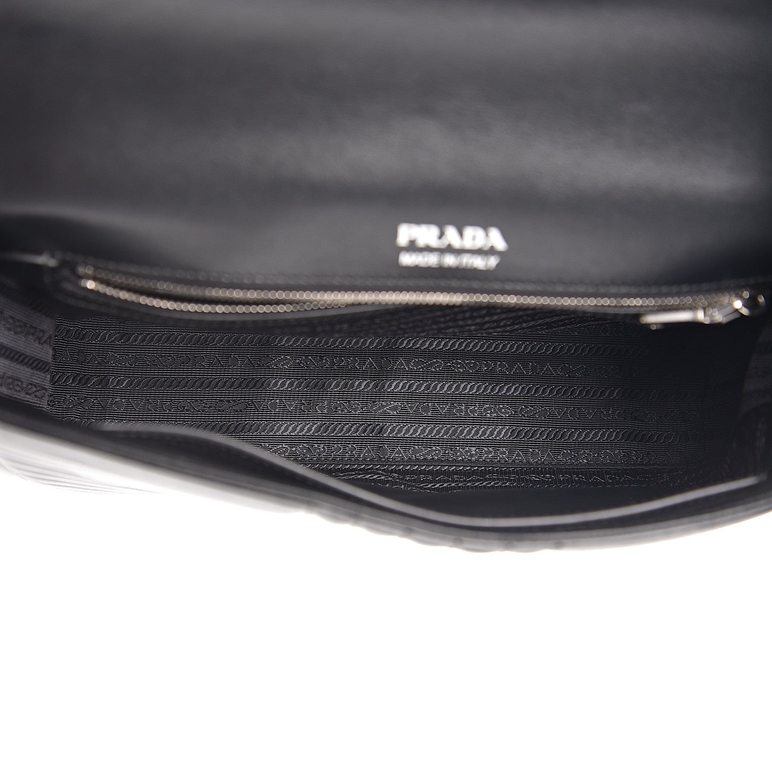 Prada Soft Calfskin Impunture Diagramme Medium Chain Flap Shoulder Bag Black 4 of 8