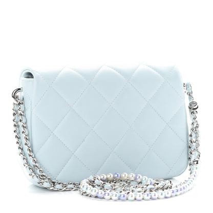 Chanel Lambskin Quilted Mini My Perfect Flap Light Blue 3 of 9