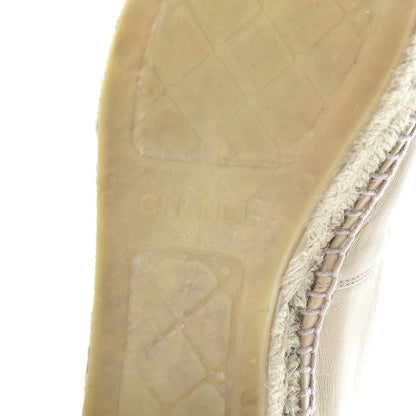 Chanel Lambskin CC Espadrilles 41 Beige Black 10 of 12
