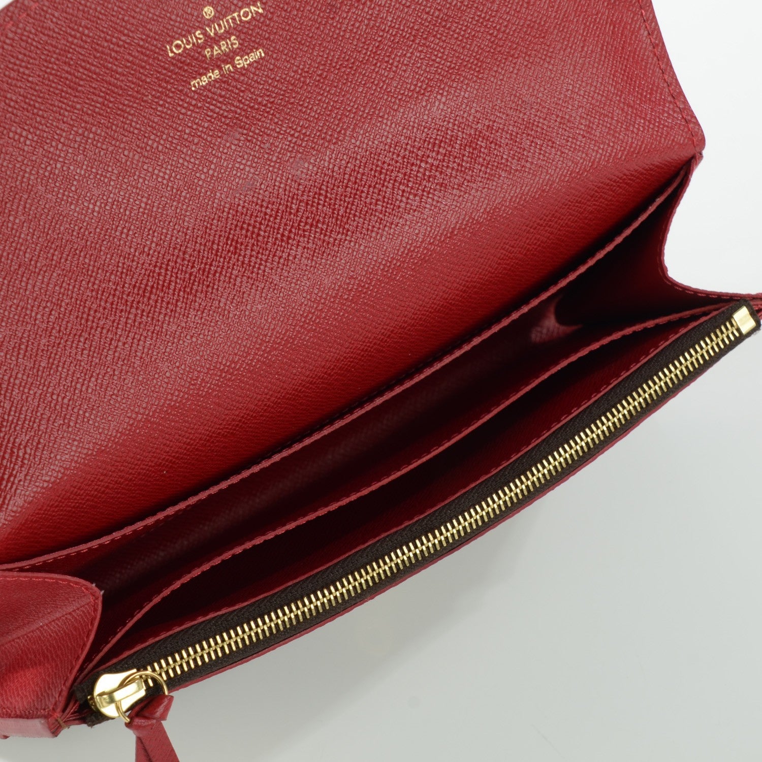 Louis Vuitton Damier Ebene Caissa Wallet Cherry 5 of 7