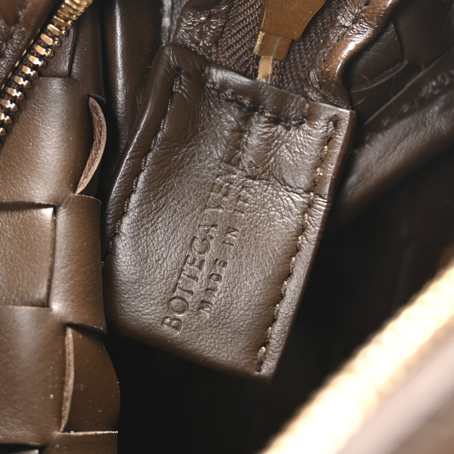 Nappa Intrecciato Mini Loop Camera Bag Light Brown