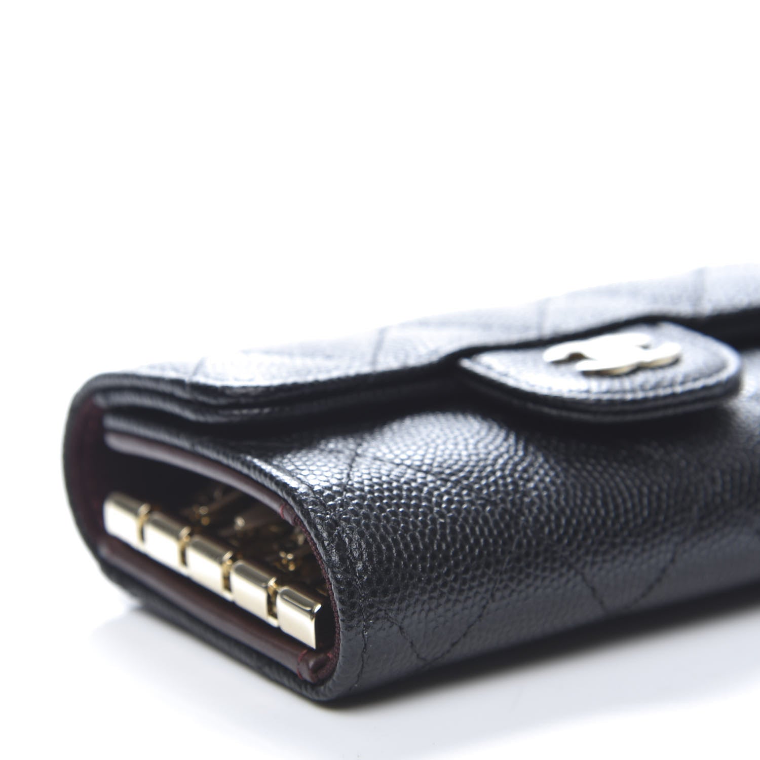 Chanel Caviar Quilted Classic 4 Key Holder Wallet Black 10 of 12
