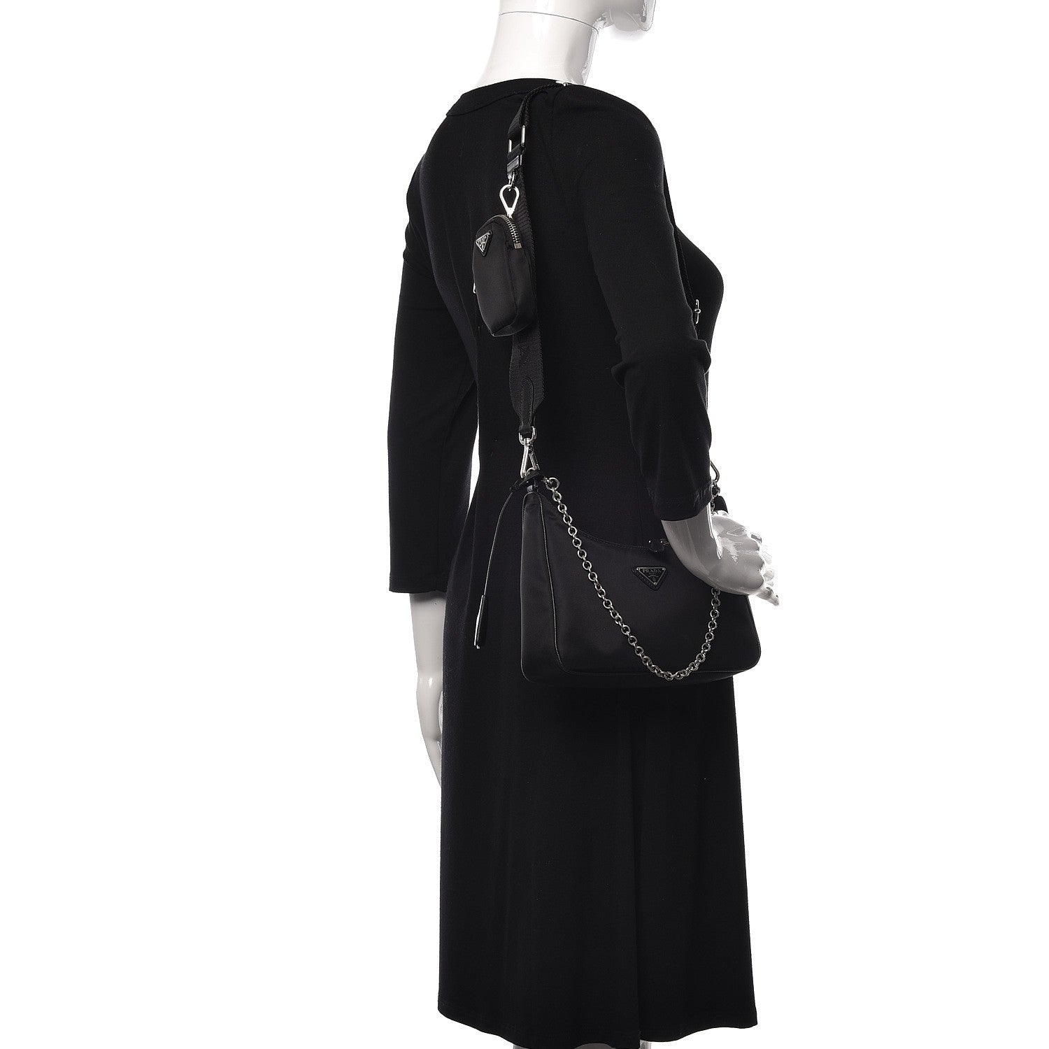 Prada Nylon Re-Edition 2005 Shoulder Bag Black 3 of 14