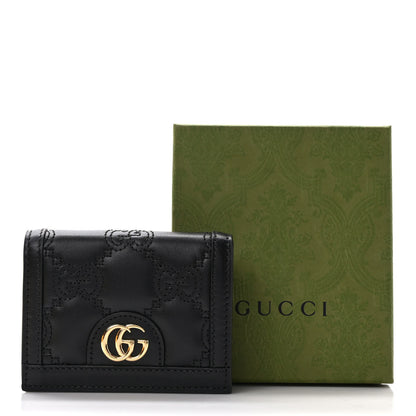 Gucci Calfskin GG Matelasse Card Case Wallet Black 7 of 7