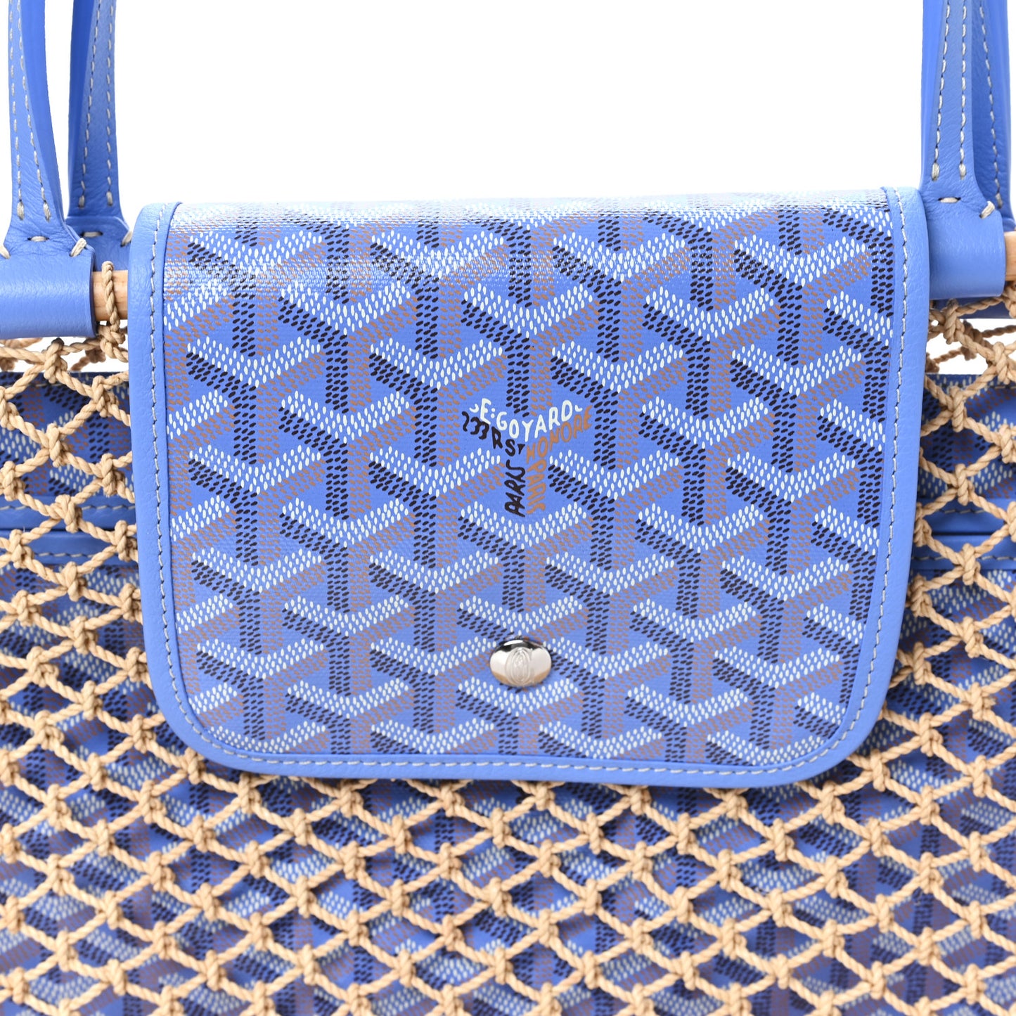 Goyardine Net Aligre Tote Light Blue