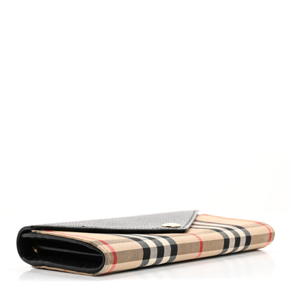 Burberry Vintage Check Grain Calfskin Halton Wallet Black 4 of 10