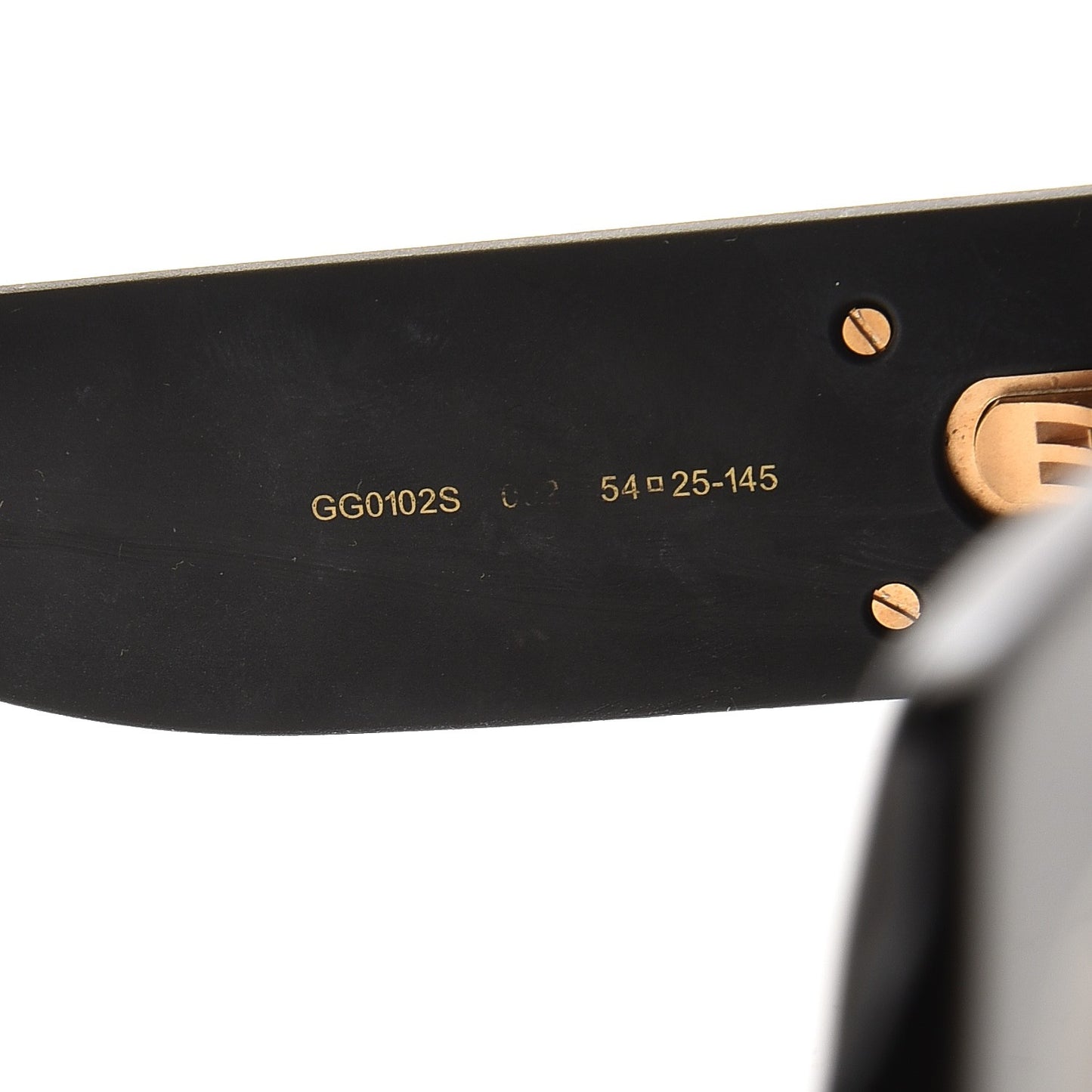 Square Frame GG0102S Sunglasses Glitter Gold