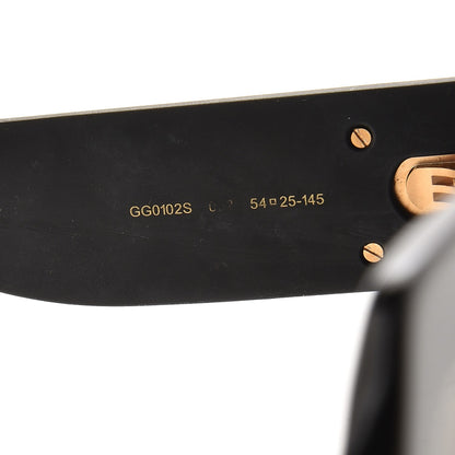 Gucci Square Frame GG0102S Sunglasses Glitter Gold 6 of 7