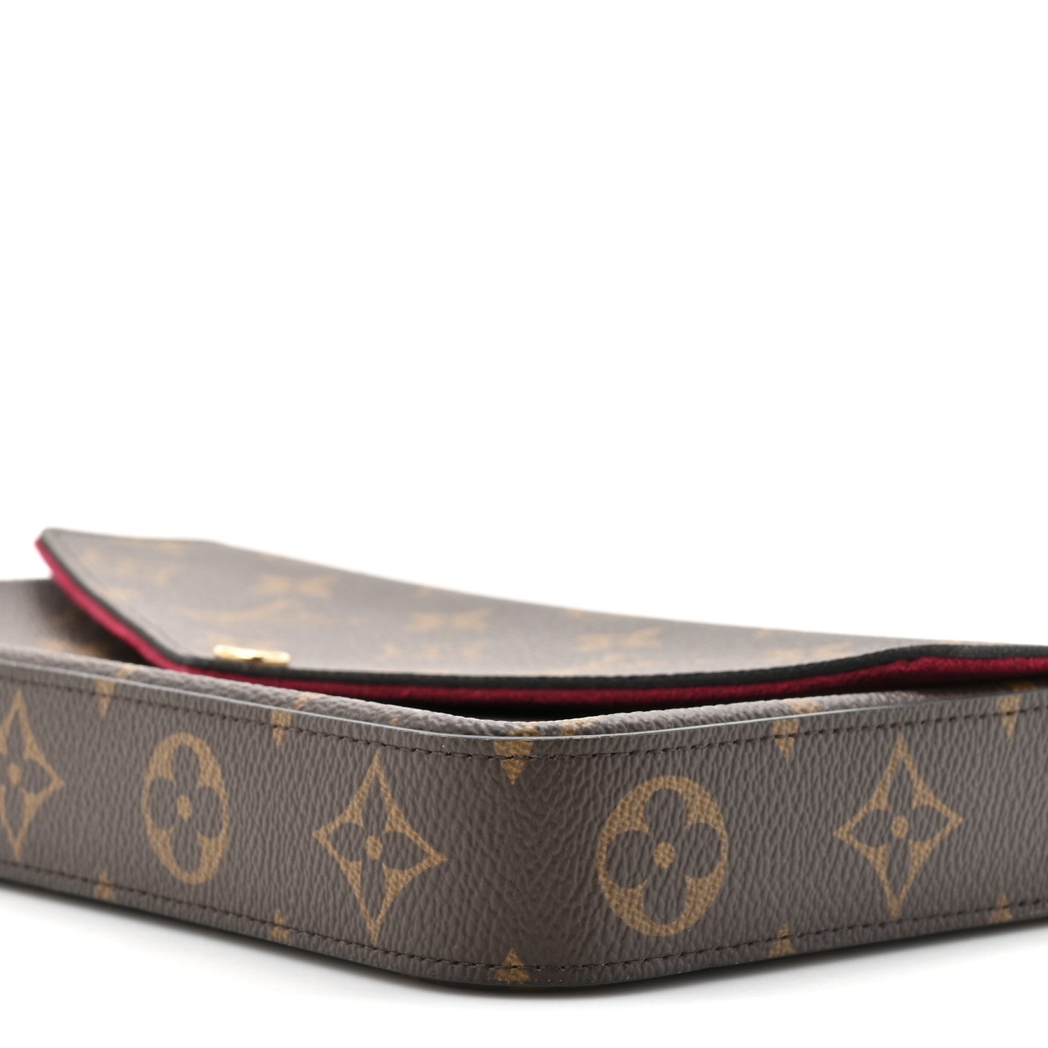 Louis Vuitton Monogram Pochette Felicie Chain Wallet Fuchsia 11 of 15