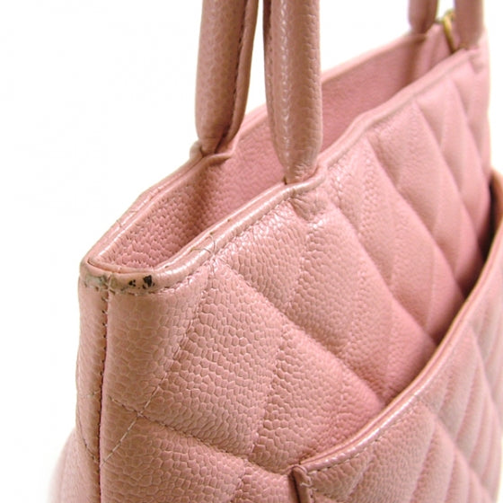 Chanel Caviar Medallion CC Tote Pink 8 of 10