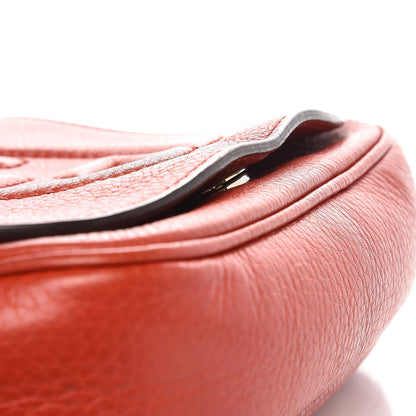 Gucci Pebbled Calfskin Small Soho Flap Crossbody Sun Orange 11 of 12