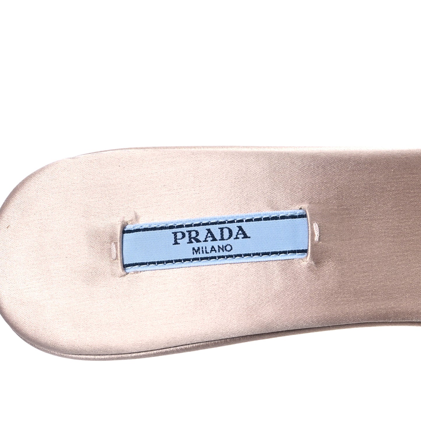 Satin Crystal Logo 85mm Slide Sandals 39 Ninfea