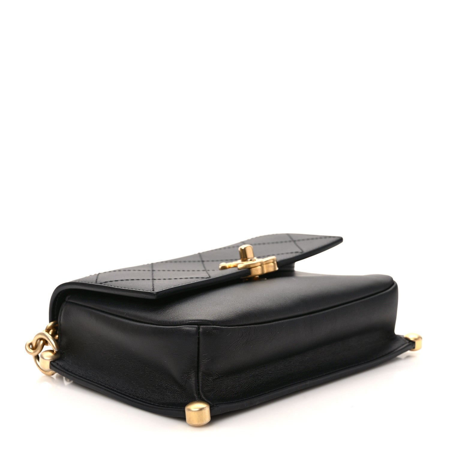 Chanel Calfskin Stitched Flap Black 4 of 10