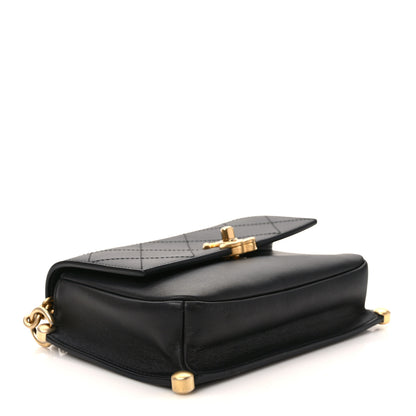 Chanel Calfskin Stitched Flap Black 4 of 10