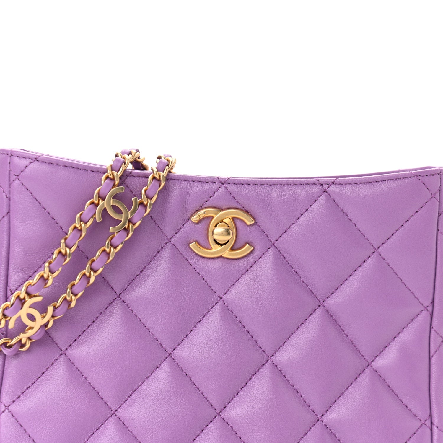 Chanel Lambskin Quilted Small Pick Me Up Hobo Purple 7 of 10