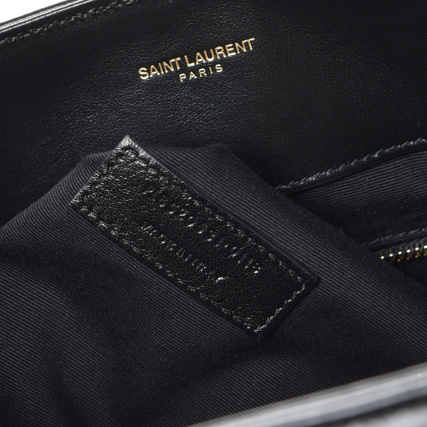 Saint Laurent Calfskin Y Quilted Monogram Large Loulou Shopper Black 7 of 7