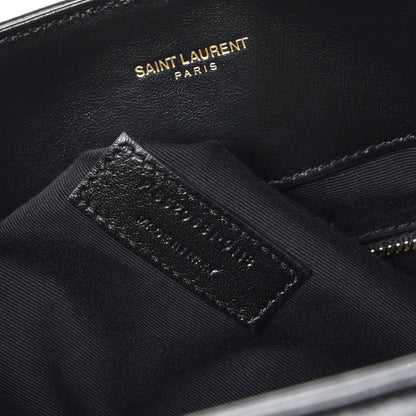 Saint Laurent Calfskin Y Quilted Monogram Large Loulou Shopper Black 7 of 7