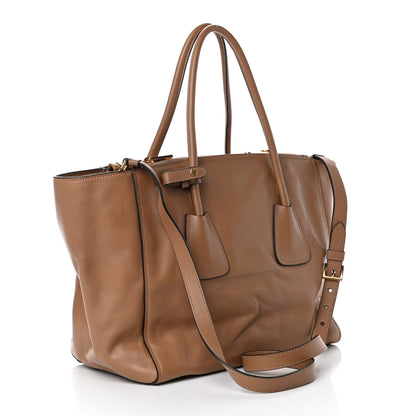 Prada City Calfskin Twin Pocket Tote Caramel 3 of 8