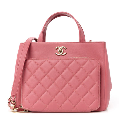 Chanel Caviar Quilted Small Business Affinity Shopping Bag Pink 1 of 12