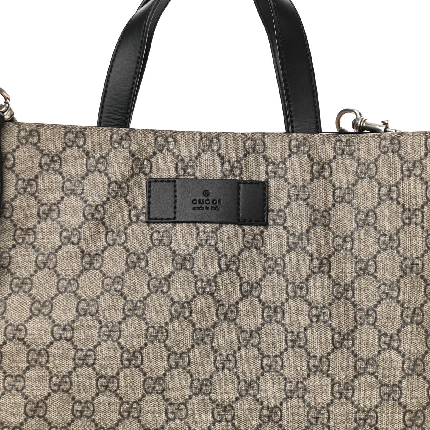 Soft GG Supreme Monogram Web Vertical Tote Black
